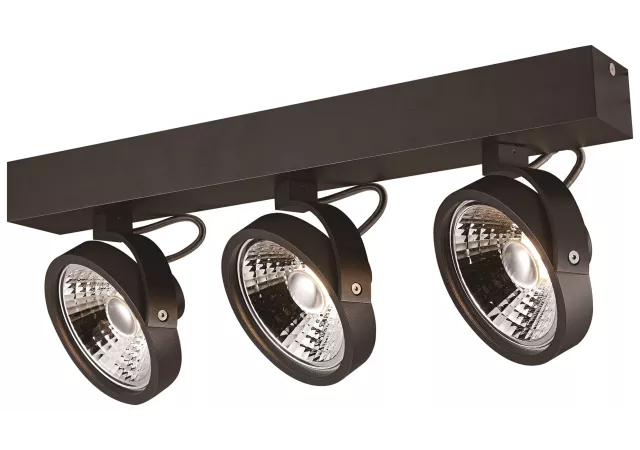 Plafondlamp 3L zwart (incl. LED)