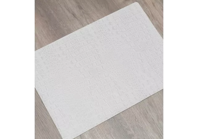 PLACEMAT POLYLINE CROCO WHITE