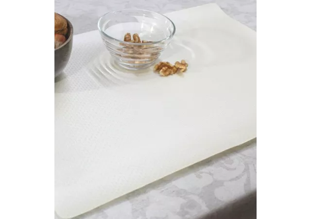 PLACEMAT POLYLINE HONEY WHITE