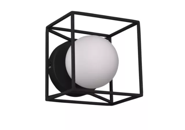 Wandlamp Gabbia-1 zwart/wit (excl. Lamp)