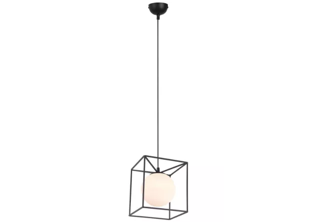 Hanglamp Gabbia-1 zwart/wit (excl. Lamp)