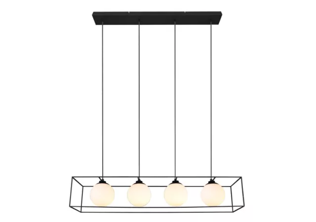 Hanglamp Gabbia-4 zwart/wit (excl. Lamp)