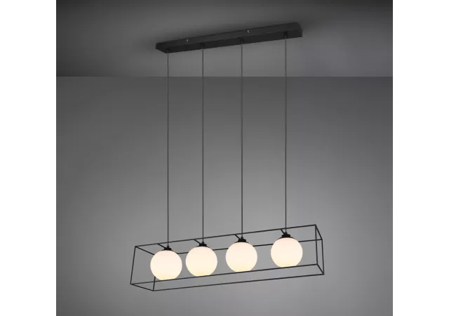 Hanglamp Gabbia-4 zwart/wit (excl. Lamp)