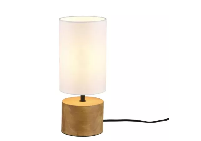 Tafellamp Woody wit/naturel hout (exclusief lamp)