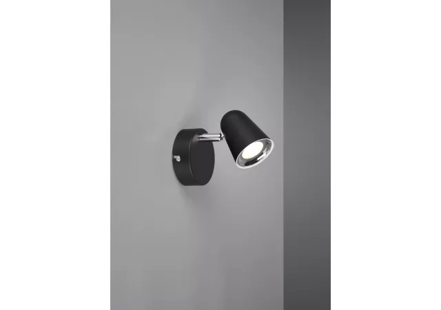 PlafondlampToulouse-1 zwart (incl. LED)