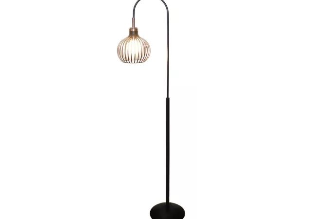 Staanlamp zwart/koper Excl. LED