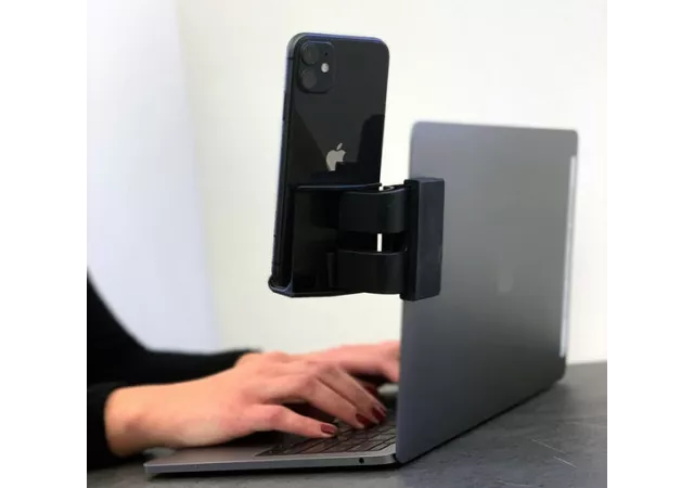 COMPUTER CLIP-ON PHONE STAND