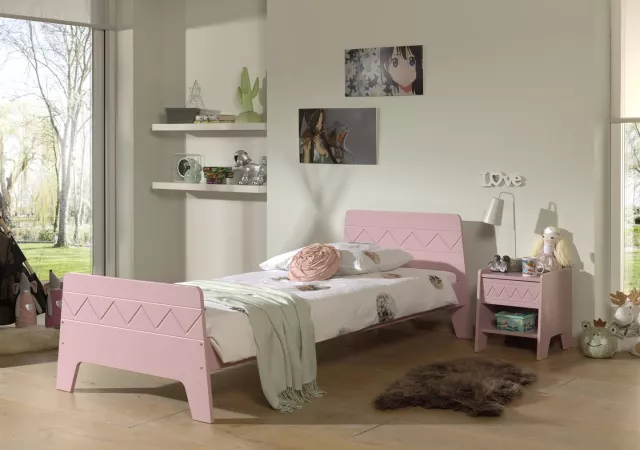 Bed misty roze incl. lattenbodem (90 x 200cm)