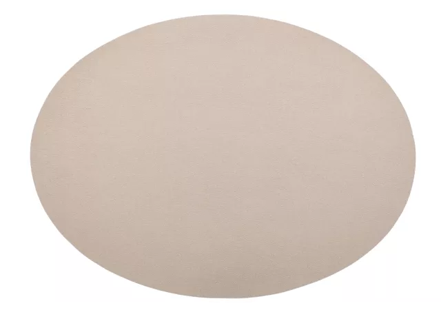 PLACEMAT OVAAL LEDERLOOK TAUPE
