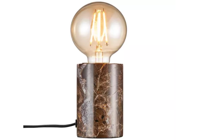 Siv tafellamp bruin marmer excl. E27