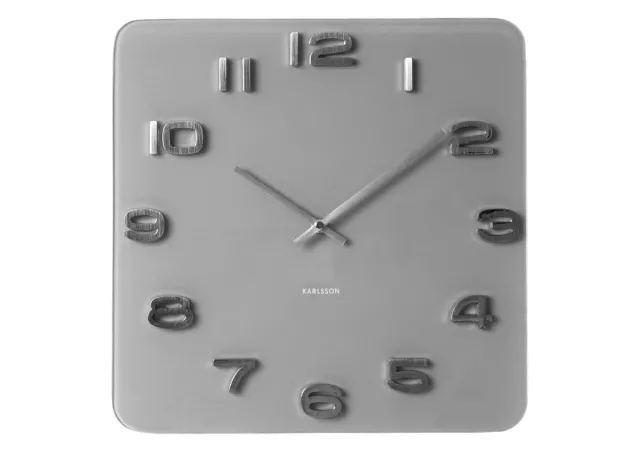 Klok vintage grijs vierkant (35cm)