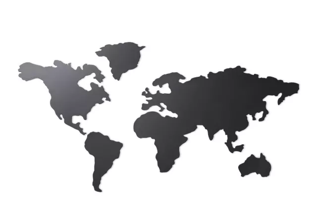 Wereldmap incl 12 magneten