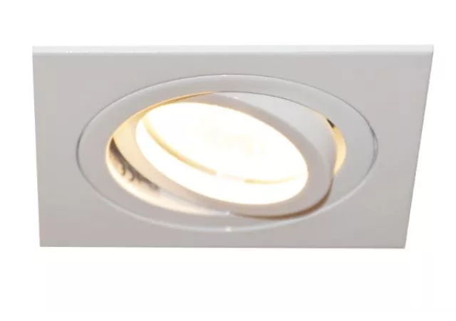 Plafondlamp vierkant wit (incl. LED)