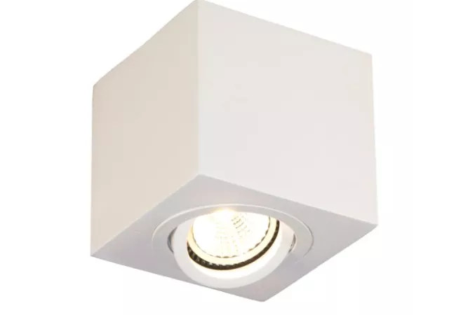 Plafondlamp  vierkant wit (excl. Lamp)